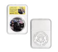 Pièce commémorative du 47e président des États-Unis Donald Trump médaille en métal pièce de défi de la Victoire avec Coque de Protection Collection