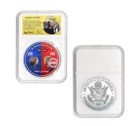 Pièce commémorative du 47e président des États-Unis Donald Trump médaille en métal pièce de défi de la Victoire avec Coque de Protection Collection
