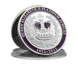 Pièce commémorative du 50e anniversaire du couronnement de la reine Elizabeth II britannique 1922-2022