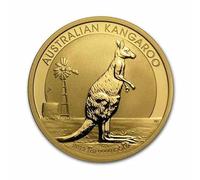 Pièce commémorative du Kangourou Australien - Pièce plaquée Or 2012 représentant Un Animal Kangourou