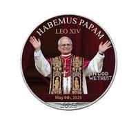 Pièce commémorative du Pape Léon XIV - Pièce Habemus Papam à l'effigie du Pape, Médaille de l'élection papale de 2025