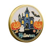 Pièce Commémorative Halloween,Pièce Commémorative Citrouille Halloween | Décoration Intérieure pour Collectionneurs Fête Anniversaire Carnaval Table Bureau Chambre Hommes Femmes