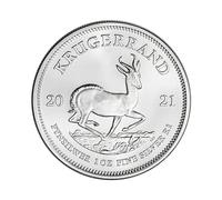 Pièce commémorative Krugerrand d'Afrique du Sud, réplique de pièce 2021 au Motif d'antilope, Finition argentée, pièce de Collection représentant la Faune Sauvage, Souvenir, Exposition numismatique et
