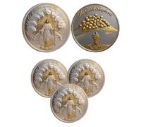 Pièce commémorative « Le Seigneur est un guerrier » - Foi et Victoire, Pièce de défi de l’Archange Michel, Jeton religieux de collection, Cadeau catholique inspirant pour collectionneurs (3Pcs 03#)