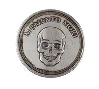 Pièce commémorative Memento Mori Skull, pièce en cuivre sculpté de 38 mm, Design Complexe pour collectionneurs, pièce en cuivre plaqué Argent
