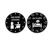 Pièce commémorative « Un épisode de plus ou allez au lit », jeton de décision double face en acier inoxydable avec motifs amusants pour regarder la télévision et dormir, pièce de choix de poche pour u