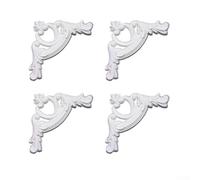 Pièce d'angle ornementale à base de polyuréthane avec sculpture florale pour décoration de plafond ou mur (19 cm x 4 pièces)