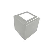 Pièce d'angle pour profilé de balcon en L aluminium argent (H= 55 mm)