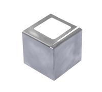 Pièce d'angle pour profilé de balcon en L en acier inoxydable V2A (H= 95 mm)