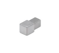 Pièce d'angle profilé carré en acier inoxydable brossé (H= 12,5 mm)