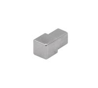 Pièce d'angle profilé carré en acier inoxydable nature (H= 9 mm)