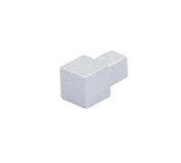 Pièce d'angle profilé carré en aluminium argenté mat (H= 10 mm)