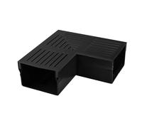 Pièce d'angle UD Pro 100 noir pour caniveau de drainage