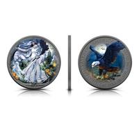 Pièce d'argent USA Halloween 2024 Ghost Night 1 oz American Eagle Couleur