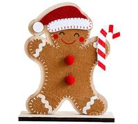 Pièce de centre de table de vacances - Décoration en pain d'épice de Noël, figurine d'ornement de table de dessin animé, sculpture décorative adorable | Design ludique avec détail joyeux pour le