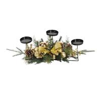 Pièce de chandelle de Noël 24 Pouces, Porte-Tablette en Plastique du Support 3 chandes - décoration Table réalisée pour Noël