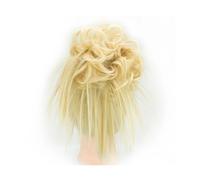 Pièce de cheveux chignon 2 pièces chignon cheveux en désordre chignon faux chouchous Extension ondulés bouclés postiches queue de cheval Chignon bandeau for les femmes Postiches pour femmes(Blonde)