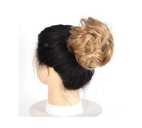 Pièce de cheveux chignon Cheveux bouclés en désordre Chignon Chignon Donut coussin de cheveux cheveux élastiques postiche synthétique for les femmes Postiches pour femmes(19)