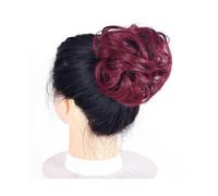 Pièce de cheveux chignon Cheveux bouclés en désordre Chignon Chignon Donut coussin de cheveux cheveux élastiques postiche synthétique for les femmes Postiches pour femmes(99J)