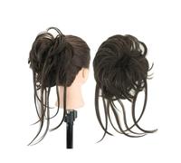Pièce de cheveux chignon Chignon de cheveux en désordre, chignon long, chouchou, Extension de queue de cheval, postiche ondulé, bandeau Chignon Postiches pour femmes(Light Gray)