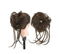 Pièce de cheveux chignon Chignon de cheveux en désordre, chignon long, chouchou, Extension de queue de cheval, postiche ondulé, bandeau Chignon Postiches pour femmes(Medium Brown)
