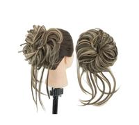 Pièce de cheveux chignon Chignon de cheveux en désordre, chignon long, chouchou, Extension de queue de cheval, postiche ondulé, bandeau Chignon Postiches pour femmes(Mixed Brown)
