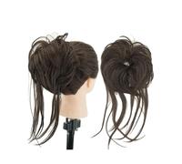 Pièce de cheveux chignon Chignon de cheveux en désordre, chignon long, chouchou, Extension de queue de cheval, postiche ondulé, bandeau Chignon Postiches pour femmes(Light Dirty Blonde)