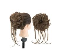 Pièce de cheveux chignon Chignon de cheveux en désordre, chignon long, chouchou, Extension de queue de cheval, postiche ondulé, bandeau Chignon Postiches pour femmes(Sunny Blonde)