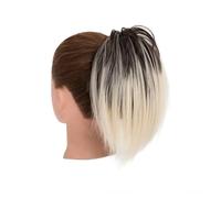 Pièce de cheveux chignon Chignon synthétique à pince lisse, beignet moelleux avec tresses, chouchous, Chignon en désordre, Extensions de postiches Chignon Postiches pour femmes(5)