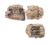 Pièce de cheveux chignon Extension de cheveux synthétiques bouclée à grand peigne, Chignon à Clip, postiche for femmes, couverture Chignon Postiches pour femmes(18H613)