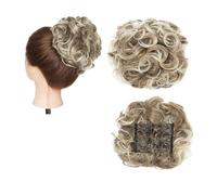 Pièce de cheveux chignon Extension de cheveux synthétiques bouclée à grand peigne, Chignon à Clip, postiche for femmes, couverture Chignon Postiches pour femmes(10T613)