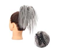 Pièce de cheveux chignon Extensions de cheveux synthétiques avec pince à griffes, Chignon moelleux, chignon noir et blond, faux postiche naturel for femmes Postiches pour femmes(171)