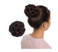 Pièce de cheveux chignon Pince à griffe synthétique en Chignon faux cheveux Chignon Chignon postiche noir brun blond femmes bouclés Chignon Chignon cheveux Postiches pour femmes(Meidum brown)