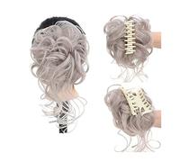 Pièce de cheveux en chignon désordonné pour femmes 1PCS Messy Curly Hair Bun Hair Scrunchies Extension, Curly Wavy Synthétique Bun Hair Piece Griffe Clip Chignon Chignon for Femmes Filles, Faux acces