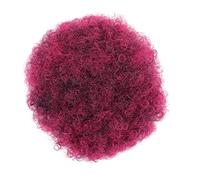 Pièce de cheveux en chignon désordonné pour femmes Extension de cheveux chignons courts crépus bouclés chignon postiche for femme, postiches synthétiques afro bouffantes avec cordon de serrage queue d