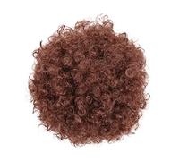 Pièce de cheveux en chignon désordonné pour femmes Extension de cheveux chignons courts crépus bouclés chignon postiche for femme, postiches synthétiques afro bouffantes avec cordon de serrage queue d