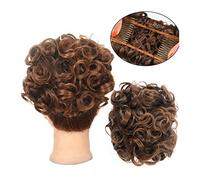 Pièce de cheveux en chignon désordonné pour femmes Peignes synthétiques en chignon désordonné for femme, chignon désordonné, chouchou, chignon bouclé, extensions de cheveux chouchou, Faux accessoires