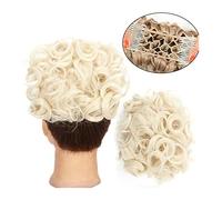 Pièce de cheveux en chignon désordonné pour femmes Peignes synthétiques en chignon désordonné for femme, chignon désordonné, chouchou, chignon bouclé, extensions de cheveux chouchou, Faux accessoires
