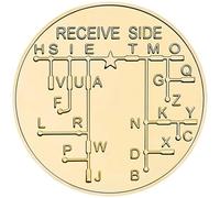 Pièce De Collection Fantaisie en Morse, Pièce d'or pour Apprendre Le Langage De Cryptage en Se Divertissant