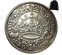 Pièce de collection FKaiYin Royaume-Uni en nickel sculpté - Pièce de collection britannique britannique britannique avec sac KaiKBax - Cadeau pour papa/petit amis/mari expérience future 1930 année
