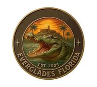 Pièce de Collection - Pièce Alligator Humoristique | Art Décoratif Décorations Marines Collection Passionnés de Floride Amateurs d'Histoire Collectionneurs