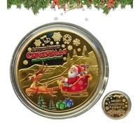 Pièce de collection, pièce de récompense - Badge de renne de Noël | Pièce souvenir de Noël festive, superbe pièce de traîneau de Père Noël à collectionner pour les vacances de Noël