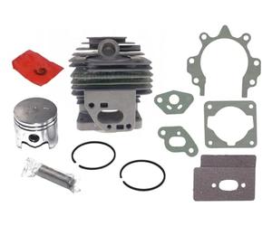 Pièce de Débroussailleuse PerfektGarten Cylindre et Piston 36 mm Compatible avec Débroussailleuse AL-KO BC 4125 / CMI 4in1 C-BFS Argenté