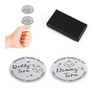 Pièce de Décision de Nouveaux Parents, Cadeau pour Nouveau Parents Cadeaux de Grossesse pour les Mamans pour la Première Fois les Papas Double Face Pièce à Rabat pour les Nouveaux Parents