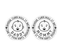 Pièce de Décision pour Nouveaux Parents, Nouveauté Cadeaux pour Nouveaux Papas et Mamans Double Face Pièce de Prise de Décision Cadeaux Amusants pour Bébé Jeton de Poche (Style A)