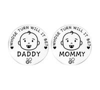 Pièce de Décision pour Nouveaux Parents, Nouveauté Cadeaux pour Nouveaux Papas et Mamans Double Face Pièce de Prise de Décision Cadeaux Amusants pour Bébé Jeton de Poche (Style B)