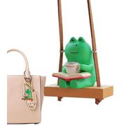 Pièce de décoration balançoire - Pendentif grenouille arrière en résine légère | Figurine de grenouille ludique pour rétroviseur de voiture, améliore le charme intérieur de la voiture, excellent