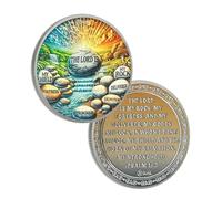 Pièce de défi chrétien en pierre du Christ, pièce de monnaie psaume 18:2 versets de la Bible - Jeton de poche de prière chrétienne - Cadeaux religieux pour homme et femme