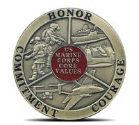 Pièce de défi des valeurs fondamentales du Corps des Marines des États-Unis Pièces militaires USMC