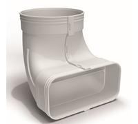 Pièce de Dérivation Airtec optimAIRo 175x80 mm → Ø125 mm, Manchons Bi-Côtés